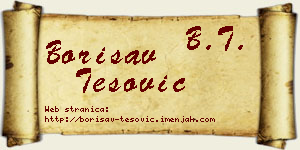 Borisav Tešović vizit kartica